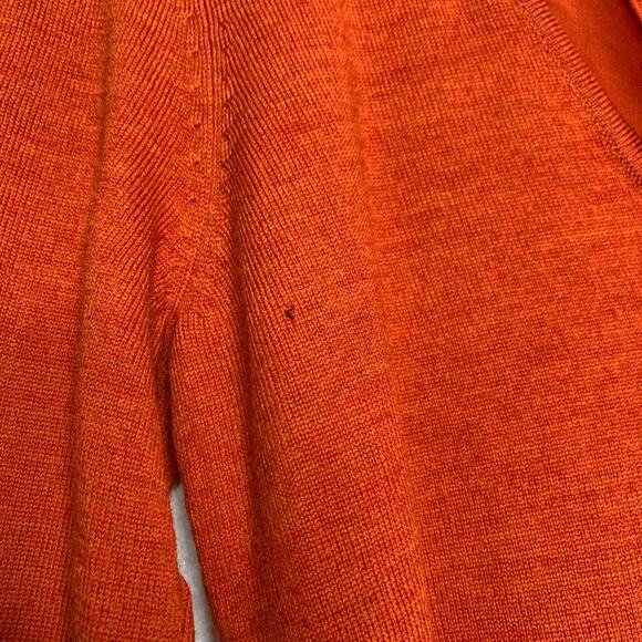 3/$20 Mercer & Madison women's burnt orange merino wool v-neck wrap sweater SZ S - Picture 9 of 9